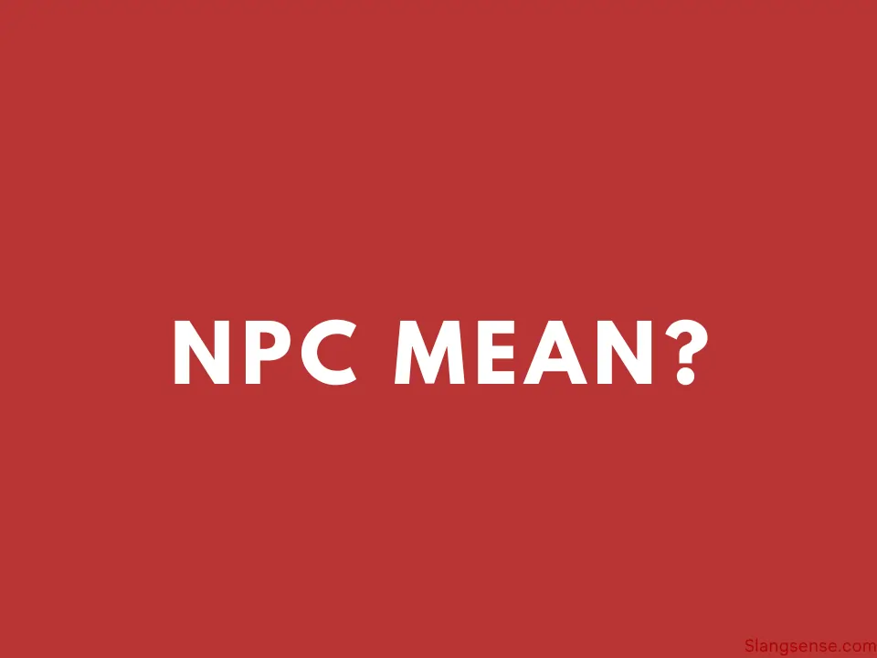 What Does NPC Mean on TikTok amp Social Media Slang Sense