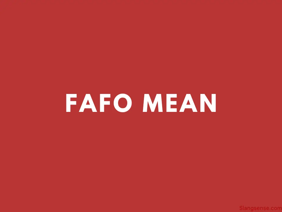 Fafo Meaning